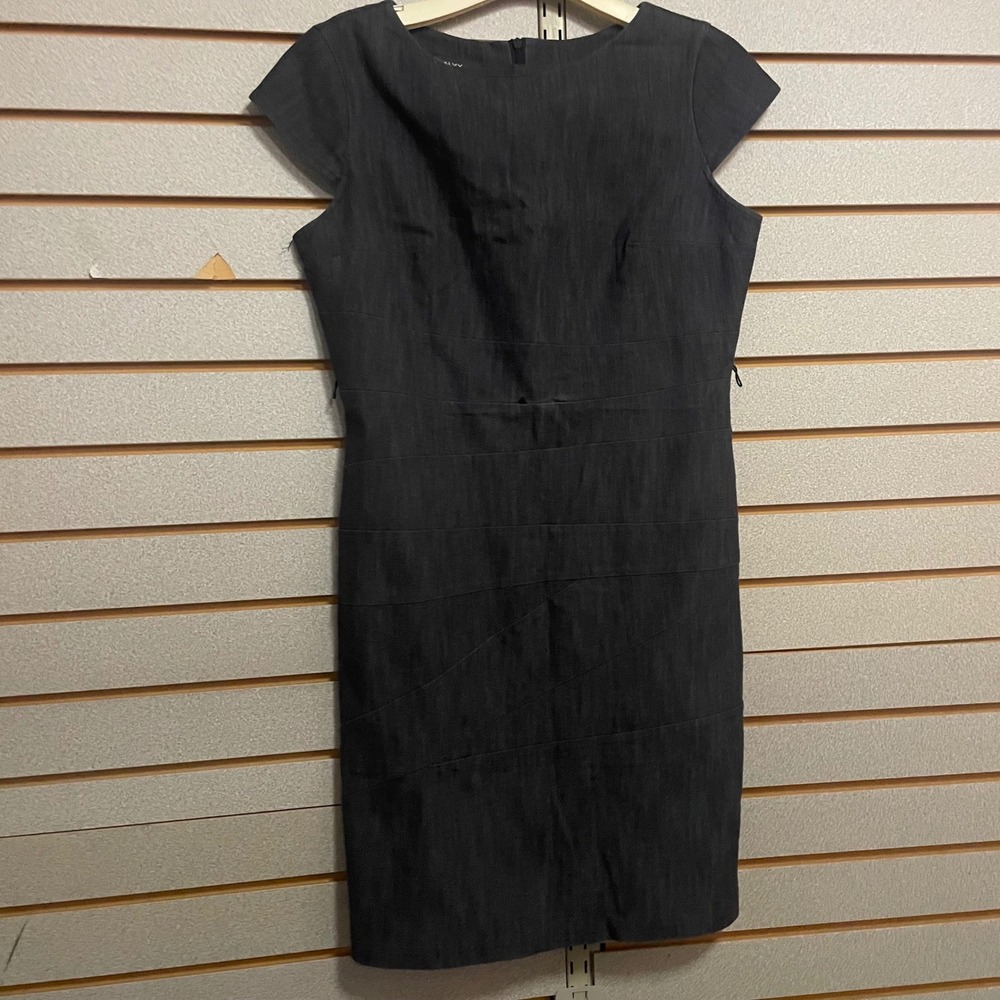 Alyx Womens Gray Bandage Sheath Dress Cap Sleeve Size 8